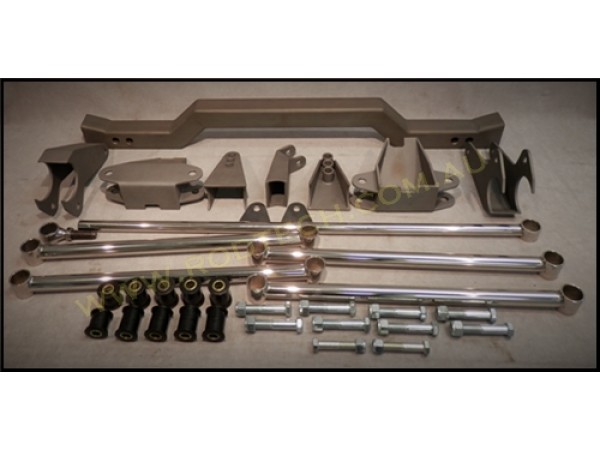 1955 TO 1957 CHEV REAR FOUR LINK SUSPENSION KIT - STAINLESS STEEL - NON